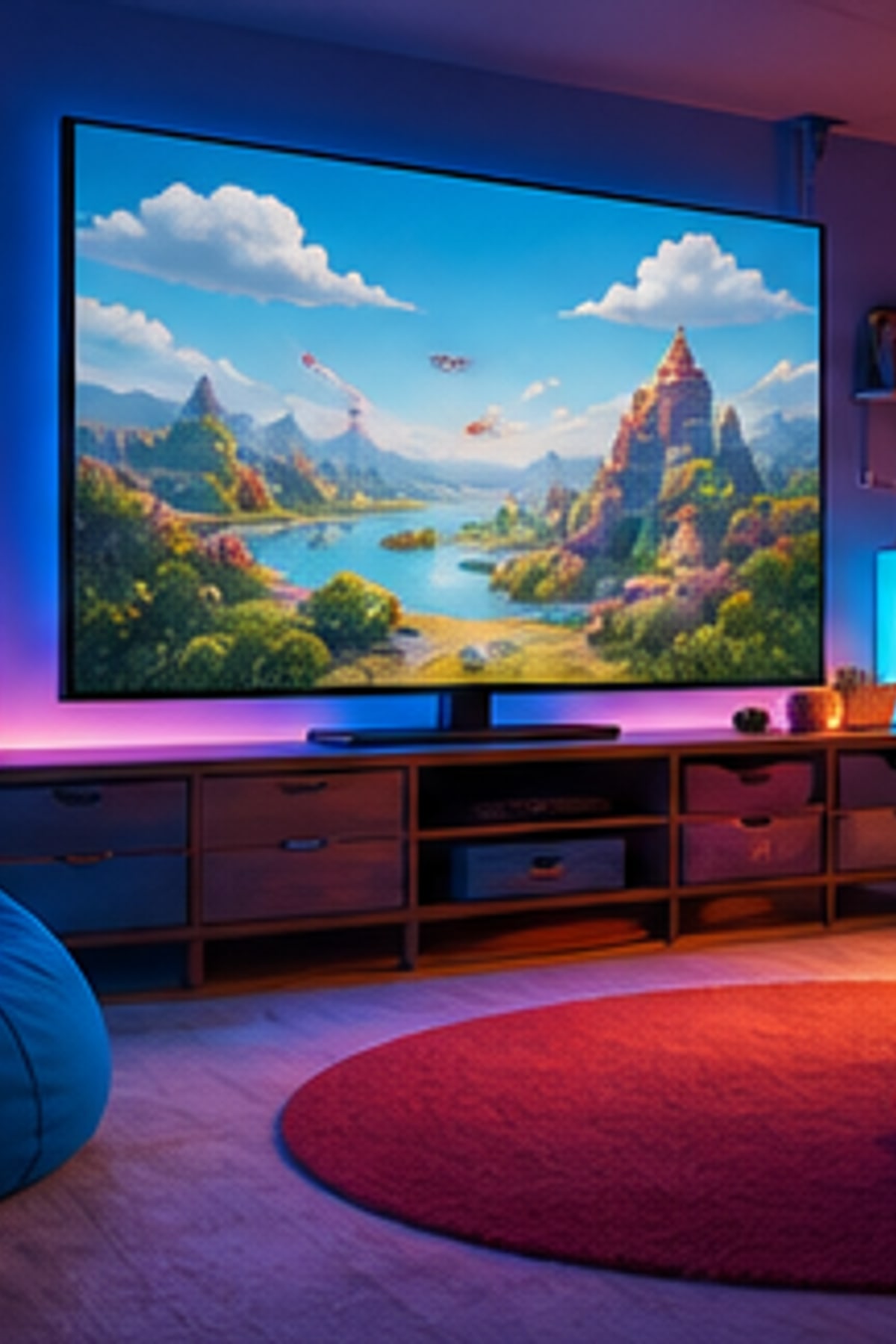 Child in front of a screen, illustrating the implementation of parental control on an IPTV service.