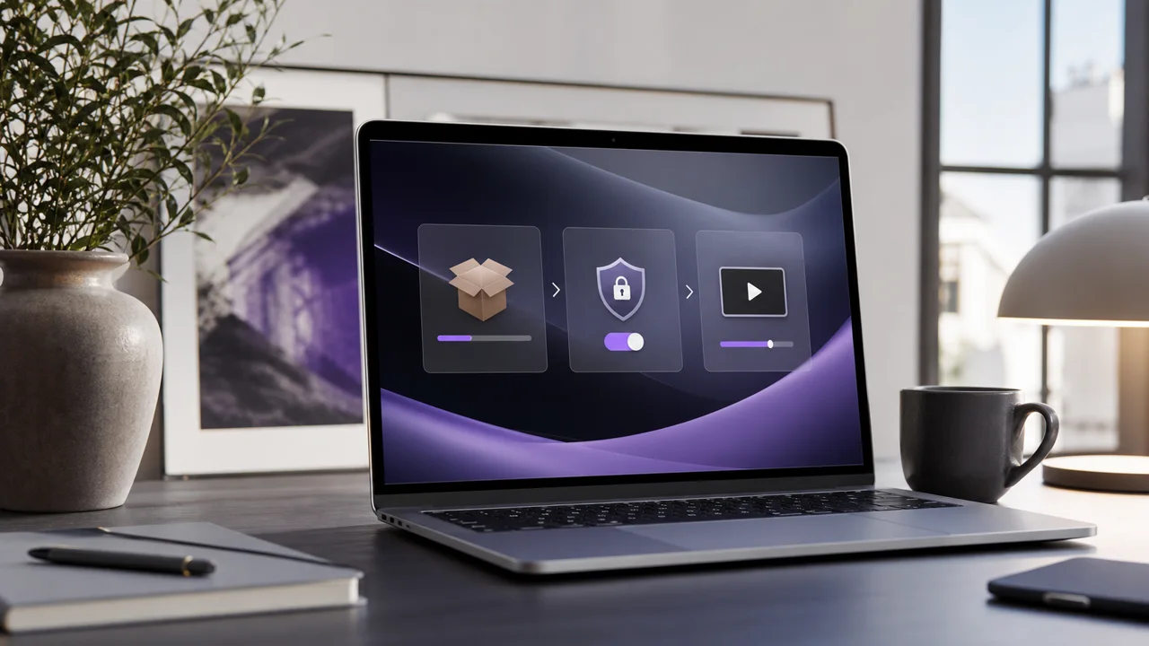 Mac laptop, device covered in this IPTV installation guide.