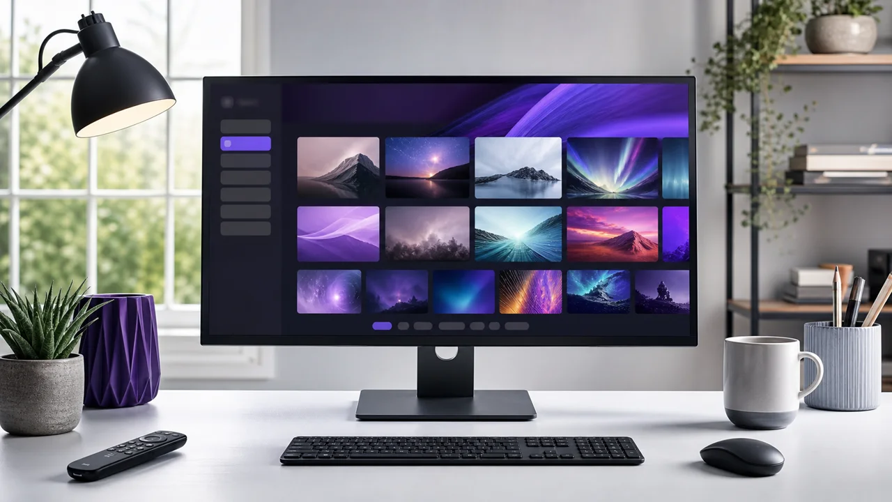 Laptop placed on a desk, representative of the use of IPTV on Windows PC.
