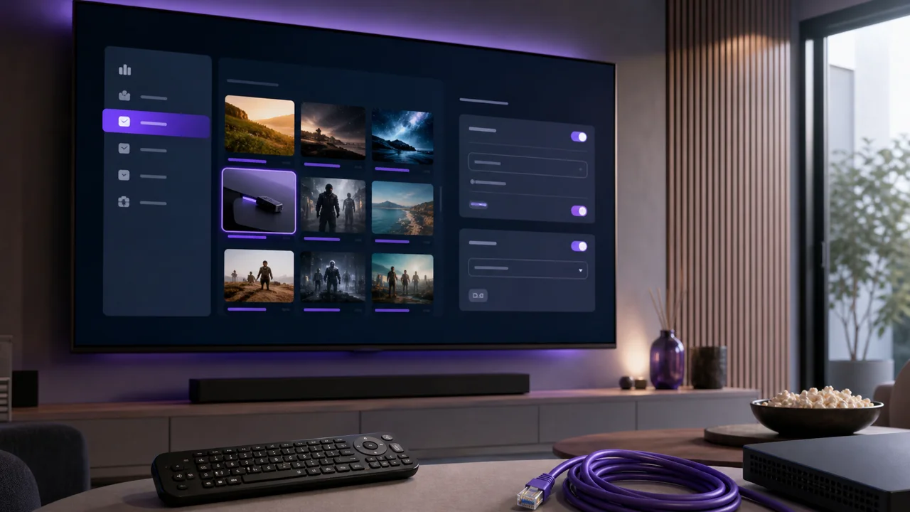 Laptop displaying lines of code, illustrating setting up the PVR IPTV Simple Client add-on in Kodi.