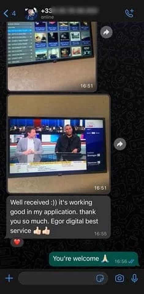 Customer feedback received after IPTV activation