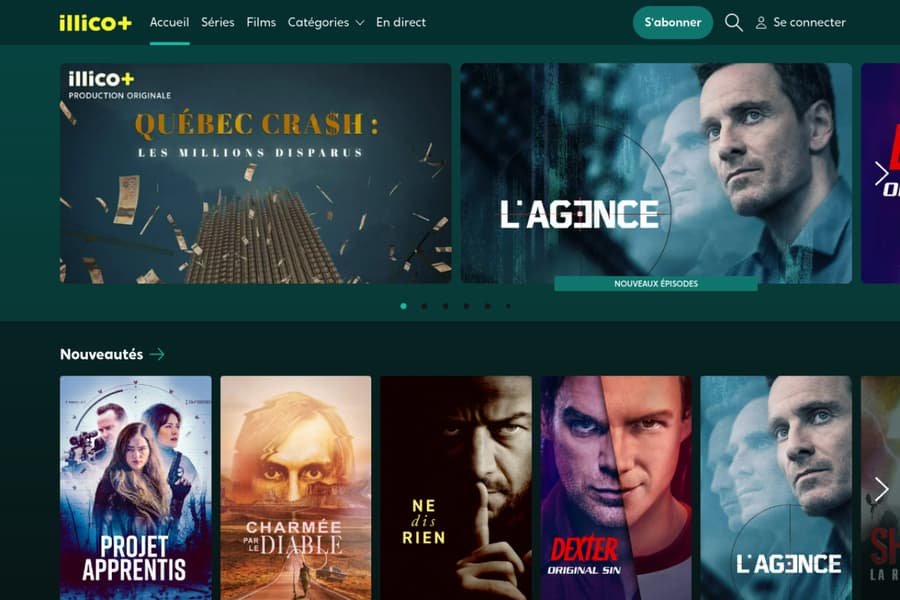 Preview of the illico+ homepage in 2026