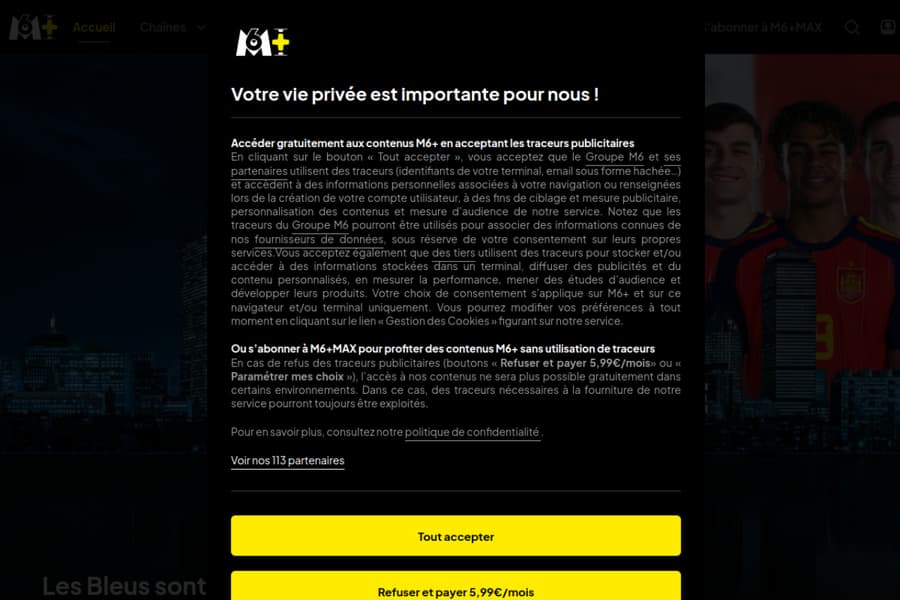 Preview of the M6+ homepage in 2026
