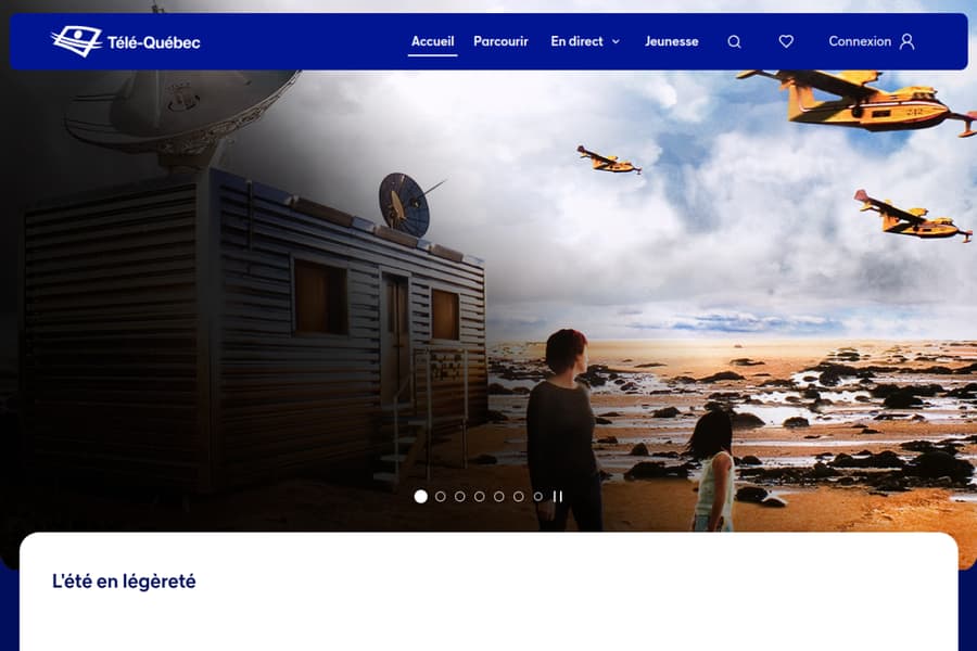 Preview of the Télé-Québec home page in 2026